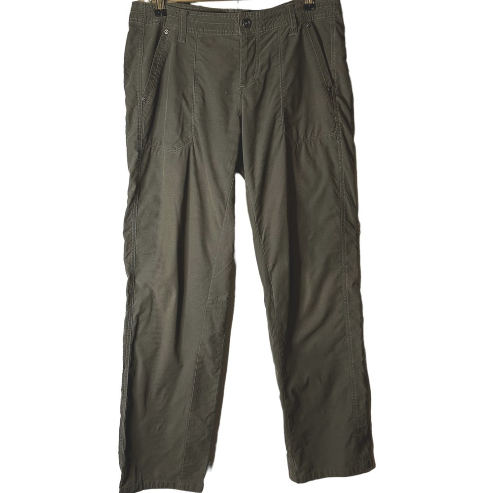 Kuhl Outdoor Hiking Cargo Utility Pants Trail Olive Green Gorpcore Camp 8 Short